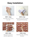 1pc 3D Faux Brick Peel and Stick Wall Panel Red Self Adhesive Kitchen Tile Backsplash Thicker Waterproof Wall Sticker