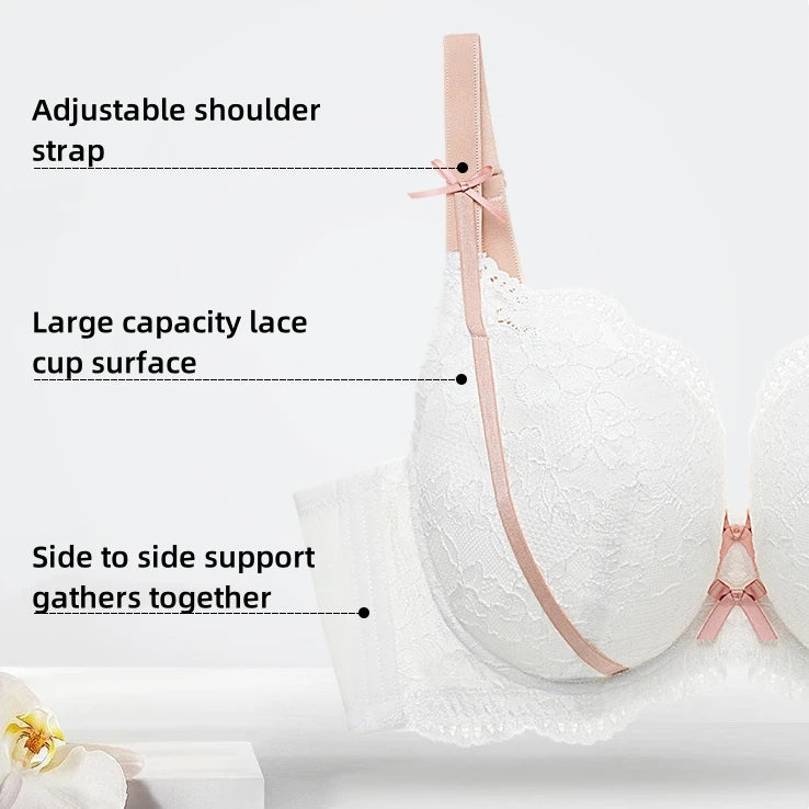Womens Lace Minimizer Underwire Push Up Bra