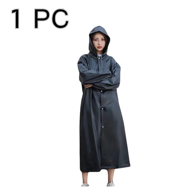 Portable Waterproof EVA Full Length Rain Poncho for Adults