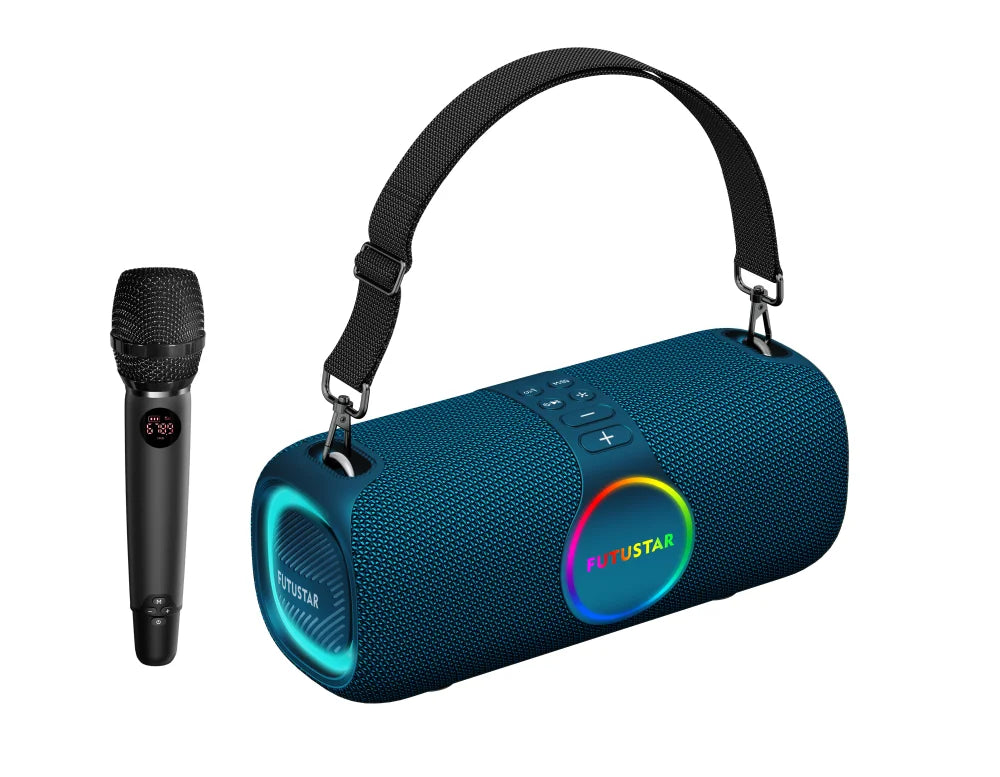 Outdoor portable wireless Bluetooth speaker 120W high-power karaoke speaker RGB subwoofer TWS/TF/AUX party karaoke speaker