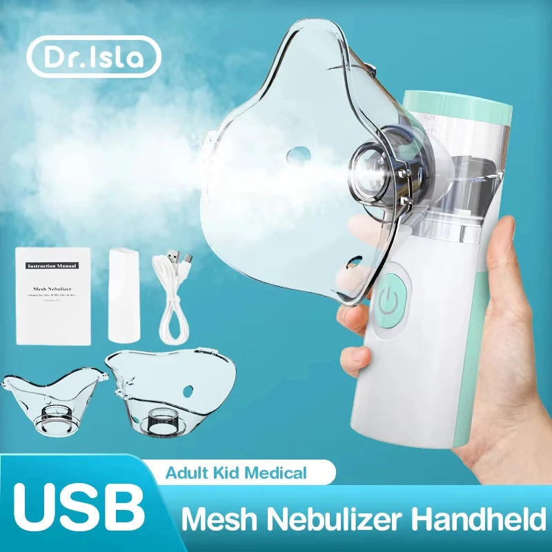 USB Medical Silent Mesh Nebulizer Handheld Asthma Inhaler Atomizer for  Adult Health Care Mini Portable Humidifier