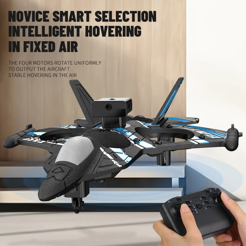 RC Plane with Camera Helicopter Remote Control Aircraft Obstacle Avoidance Fighter 2.4G Airplane EPP Foam Plane  Toys