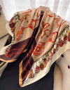 Square Women Scarves Silk Office Ladies Hair Neck Bandanna Headband Foulard Headcloth Muslim Headscarf Female muffler