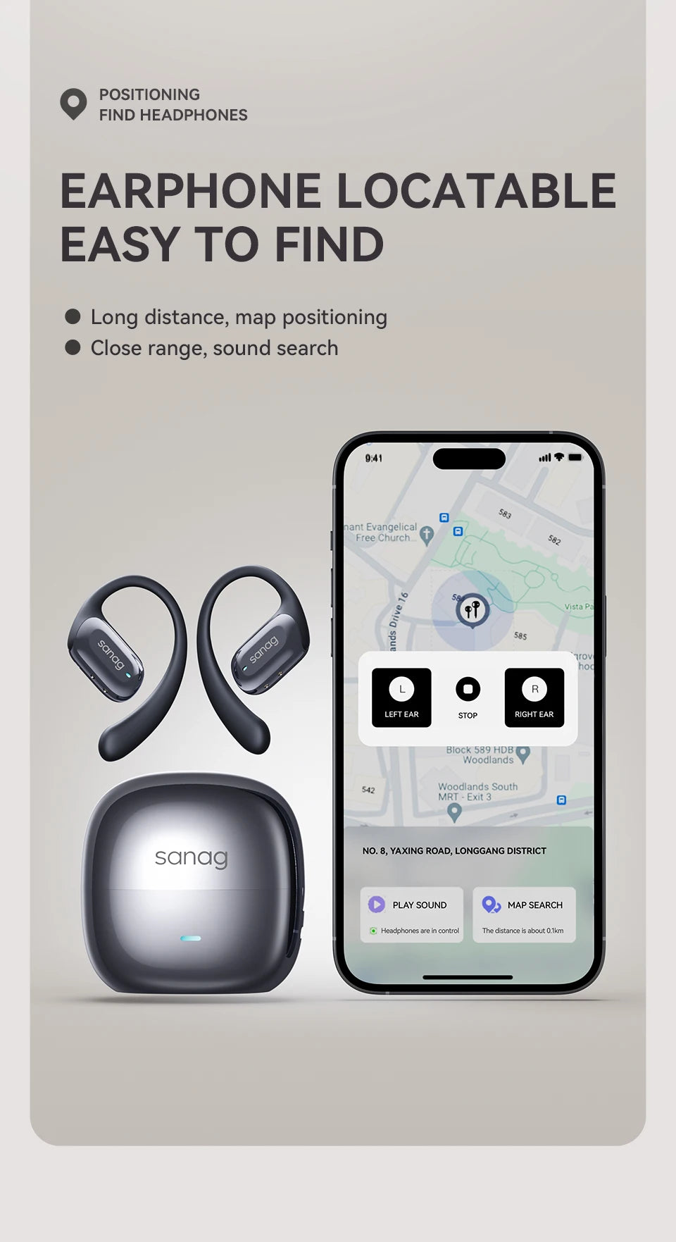 G30S Earphone Bluetooth 5.3 Wireless Bluetooth Headset IPX5 App Control Earbuds OWS Running Headphones Sports