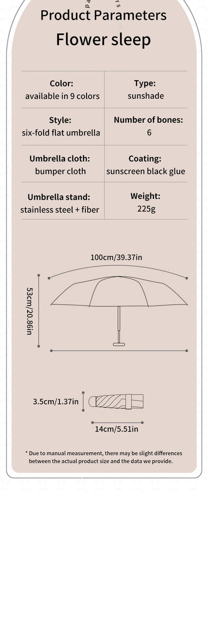 A solid color umbrella with a capsule box and a foldable umbrella for easy travel The umbrella