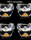 Diamond Cutting Crystal Liquor Glasses Set With Wine Dispenser Vodka Shot Glass Wine Glasses Whiskey Spirits Sake Brandy Teacup