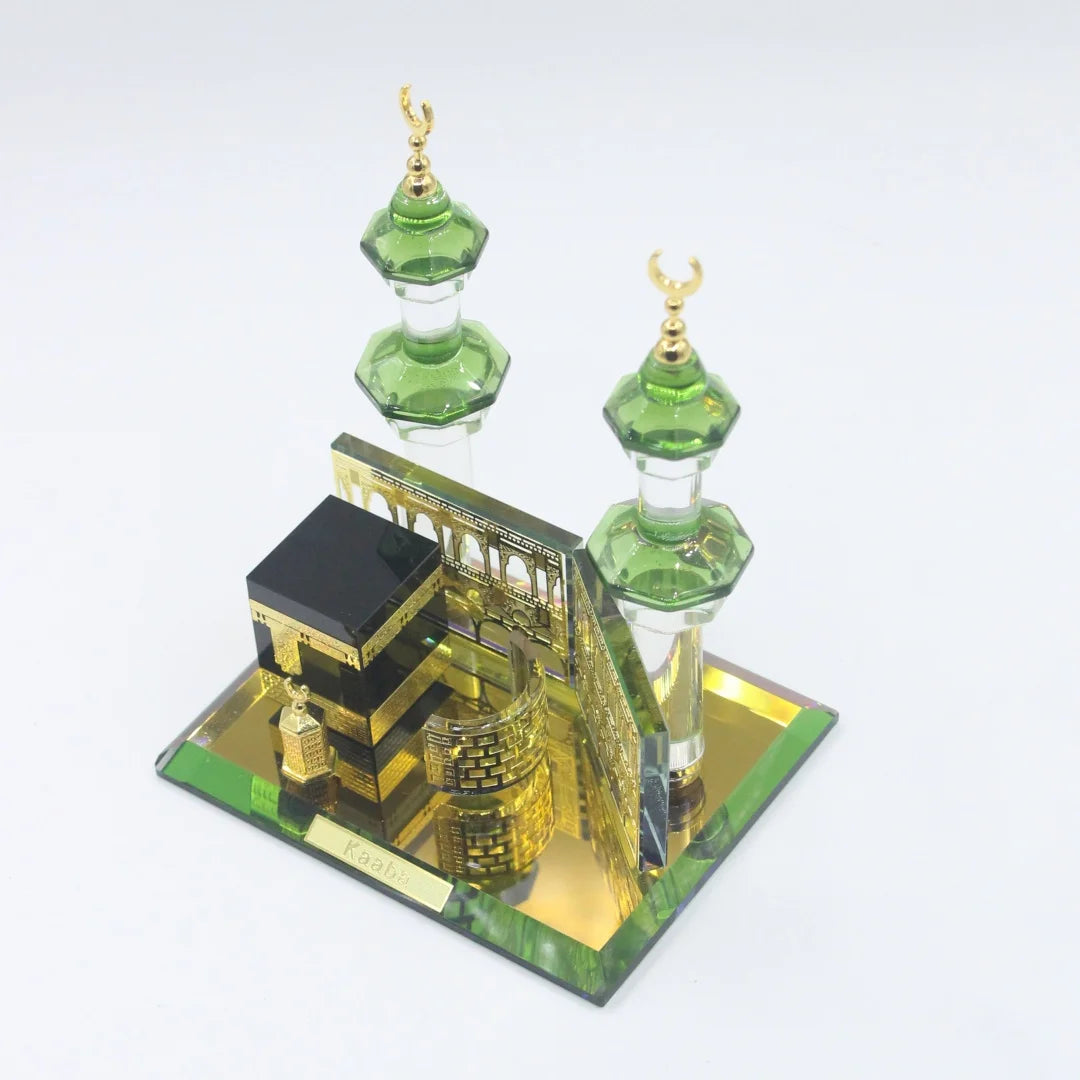 Islamic Table Decors Muslim Kaaba Model Kaaba Allah Crystal Figurines Muslim Decorations Islamic Souvenirs Festival Gift
