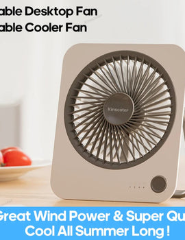 Portable Desktop Fan Ultra-Thin Powerful Silent Air Circulator Fan Mini USB Ventilator Fan for Office Home Bedroom Dormitory