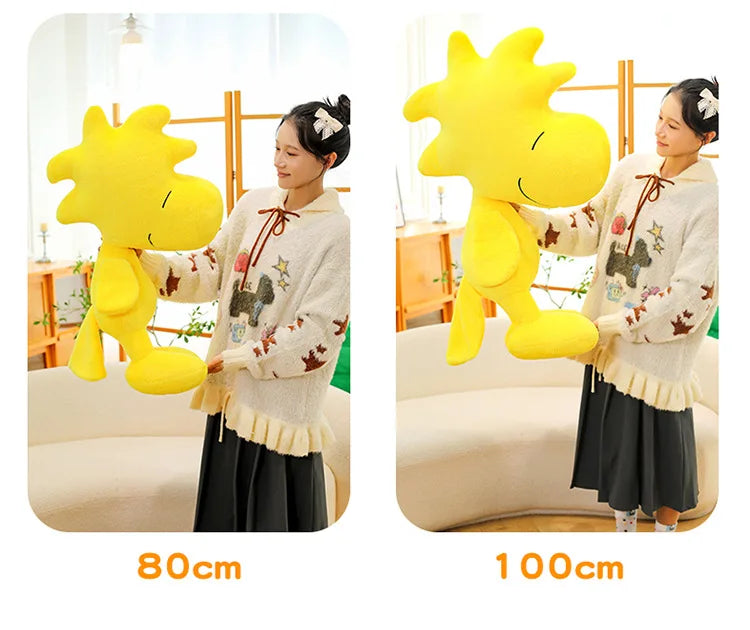 Cartoon Kawaii Snoopy and Woodstock Stuffed Doll Plush Toy Soft Cuddly Pillow Anime Kids Birthday Gift for Friends Wholesale