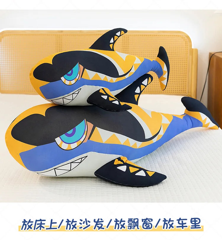 Cute Pirate Shark Plush Stuffed Doll Pillow Toy