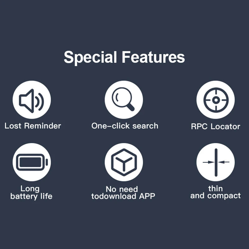 Ultra-thin Smart Bluetooth Global Position Systm Card Tracker Work With Apple Find My Wireless Rechargeable Back Cover For Iphone ID Card Finder