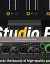 PS22 USB Audio Interface for PC,60dB Pro-Preamp, 24bit 192kHz,Dual USB Interface for PC and Smartphone, Routing Software