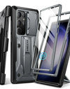 For Samsung Galaxy S24 Ultra Case Full-Body Shockproof Dual Layer Rugged Belt-Clip Case with Front Frame camera Screen Protector