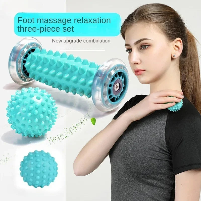 Foot Massager Roller Massage Ball Plantar Fasciitis Deep Tissue Back Leg Hand Tight Muscle Massage