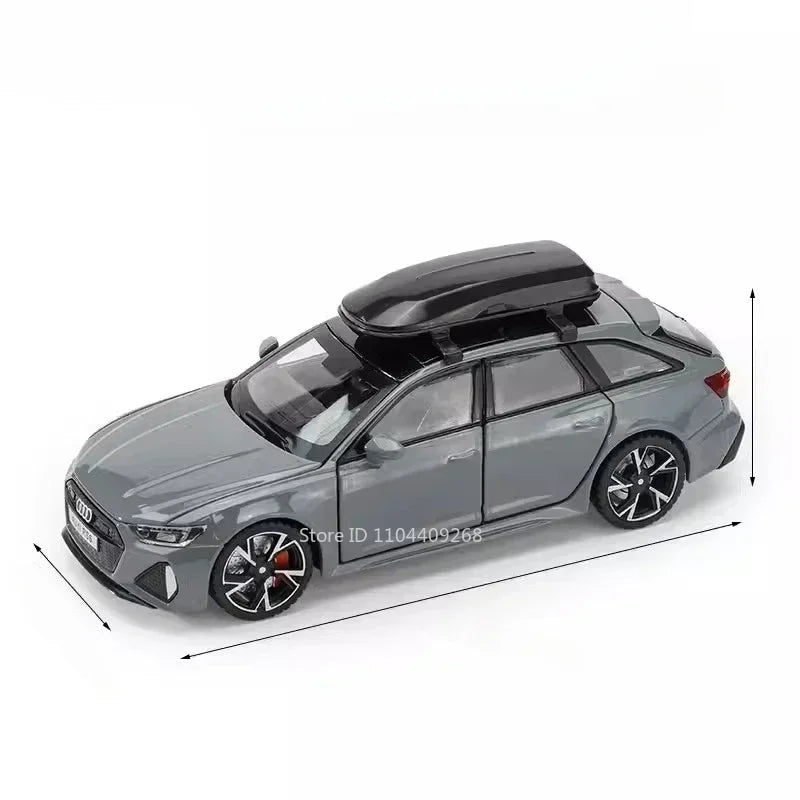 1:32 Scale RS7 RS6 Sports Car Toy Model Light Sound Pull Back Diecast Metal Miniature Vehicles Models Desktop Ornaments