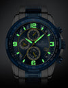 Stainless Steel Luxury Wrist Watch Waterproof Luminous Clock