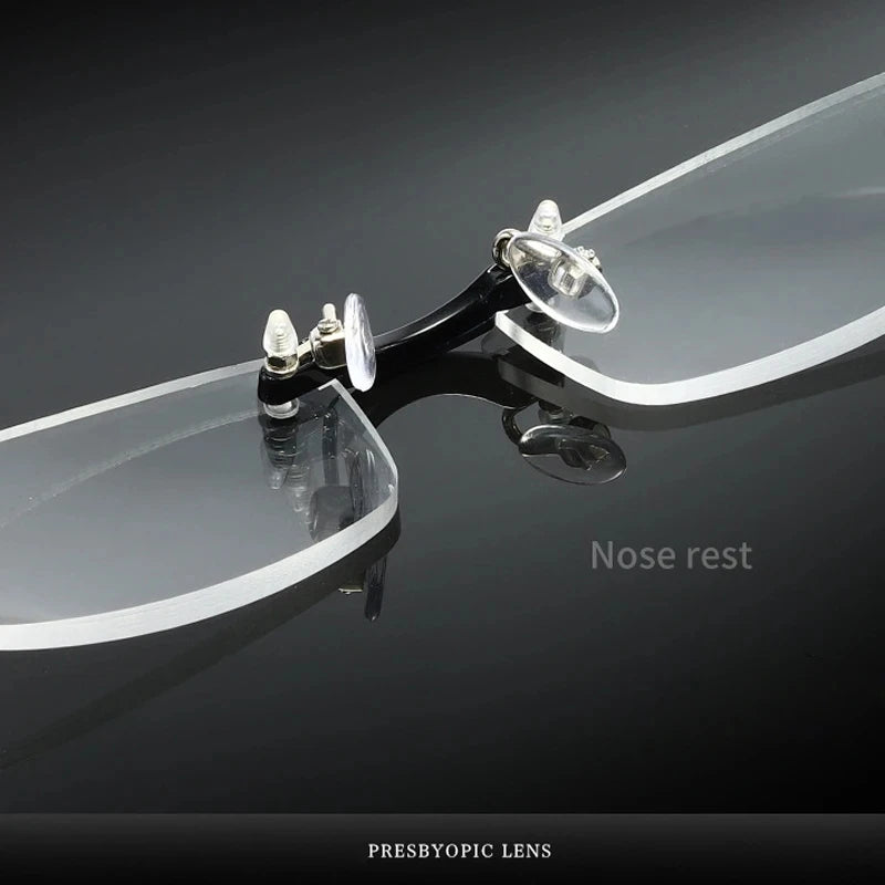 Rimless Reading Glasses Business Frameless Clear Lens Presbyopia Eyeglasses Ultralight Spectacle +1.0 +3.0