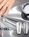3PCS Rhinestones Glue Gel Set Mirror Nail Powder With Nail Liner Brush UV LED Transparent Adhesive Glue Gel