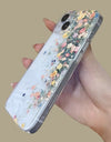 Flower Transparent Shockproof Phone Case for iPhone 16 15 14 Pro Max Plus