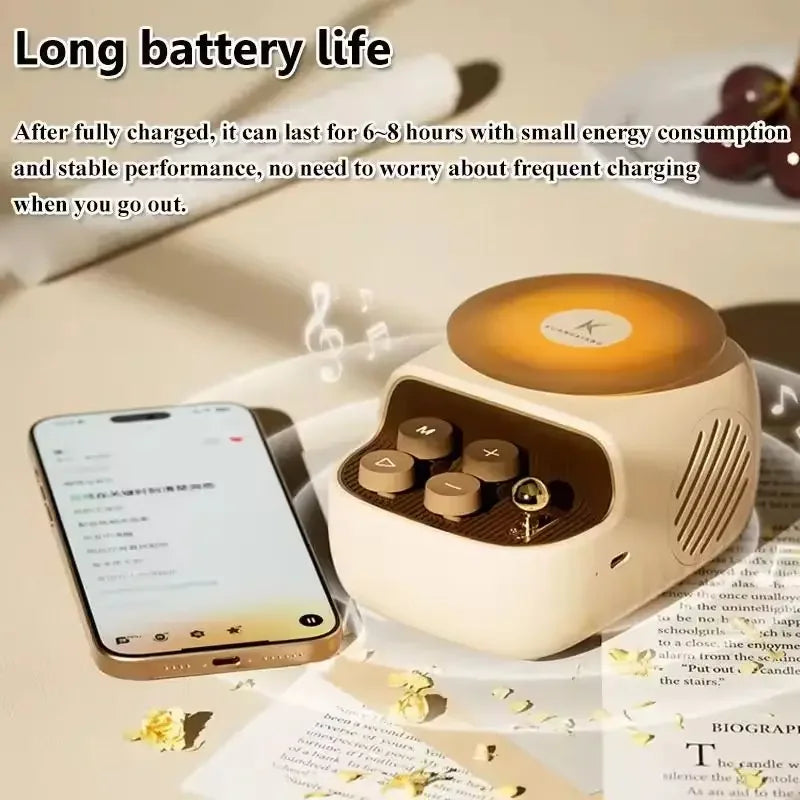 Aromatherapy Night Light Creative Mini Atmosphere Wireless Bluetooth Speaker Desktop High Sound Quality Ornament Bass Cannon