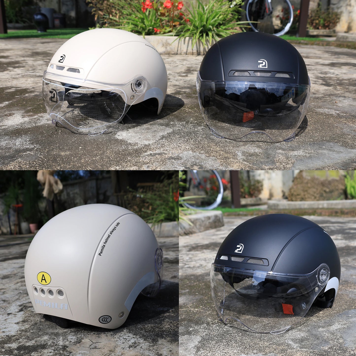 Adult Cycling Helmet With Goggles Ear Protection And Removable Lining