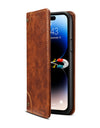 Flip Leather Wallet Phone Case for iPhone 16 15 Pro Max 16E 14 Plus with Magnetic Card Slot Holder Cover