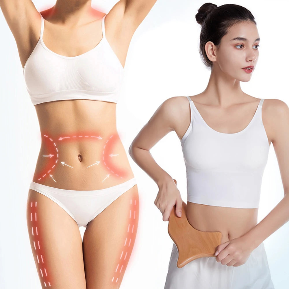 4 In 1 Wooden Therapy Massage Tools Anti Cellulite Massager Muscle Pain Relief Wooden Kit for Body Shaping & Sculpting