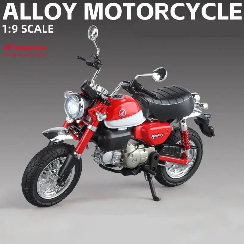1:9 Honda Monkey 125 MINI Alloy Die Cast Motorcycle Model Toy Vehicle Collection Sound and Light Off Road Autocycle Toys Car