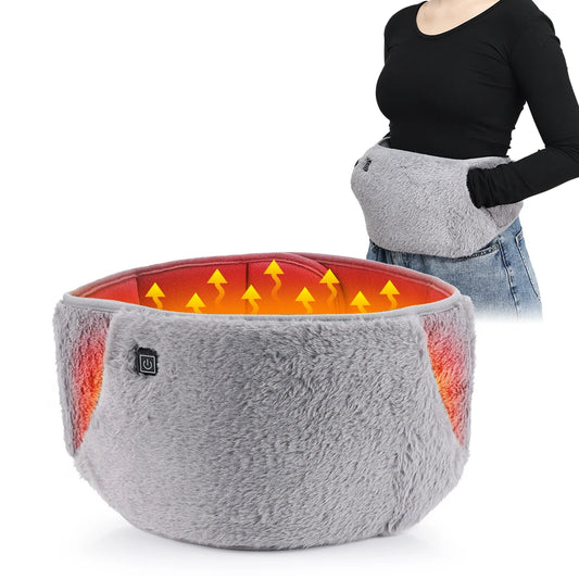 Heat Lumbar Heated Pad Back Support USB Electric Heating Belt Waist Brace Protector Band Warmer Belly Thermal Health