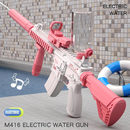 Summer M416 Water Gun Electric Pistol Shooting Toy Fully Automatic Summer Beach Shoot  Toy