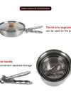 A Style Outdoor Stainless Steel 5pcs Camping Tourism Family 5L Portable Picnic Soup Frying Steaming Household