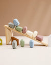 Baby Animal Threading Toys Wooden Seesaw Toys Blocks Board Games Montessori Hands-on Ability Educational Children Blocks Gifts