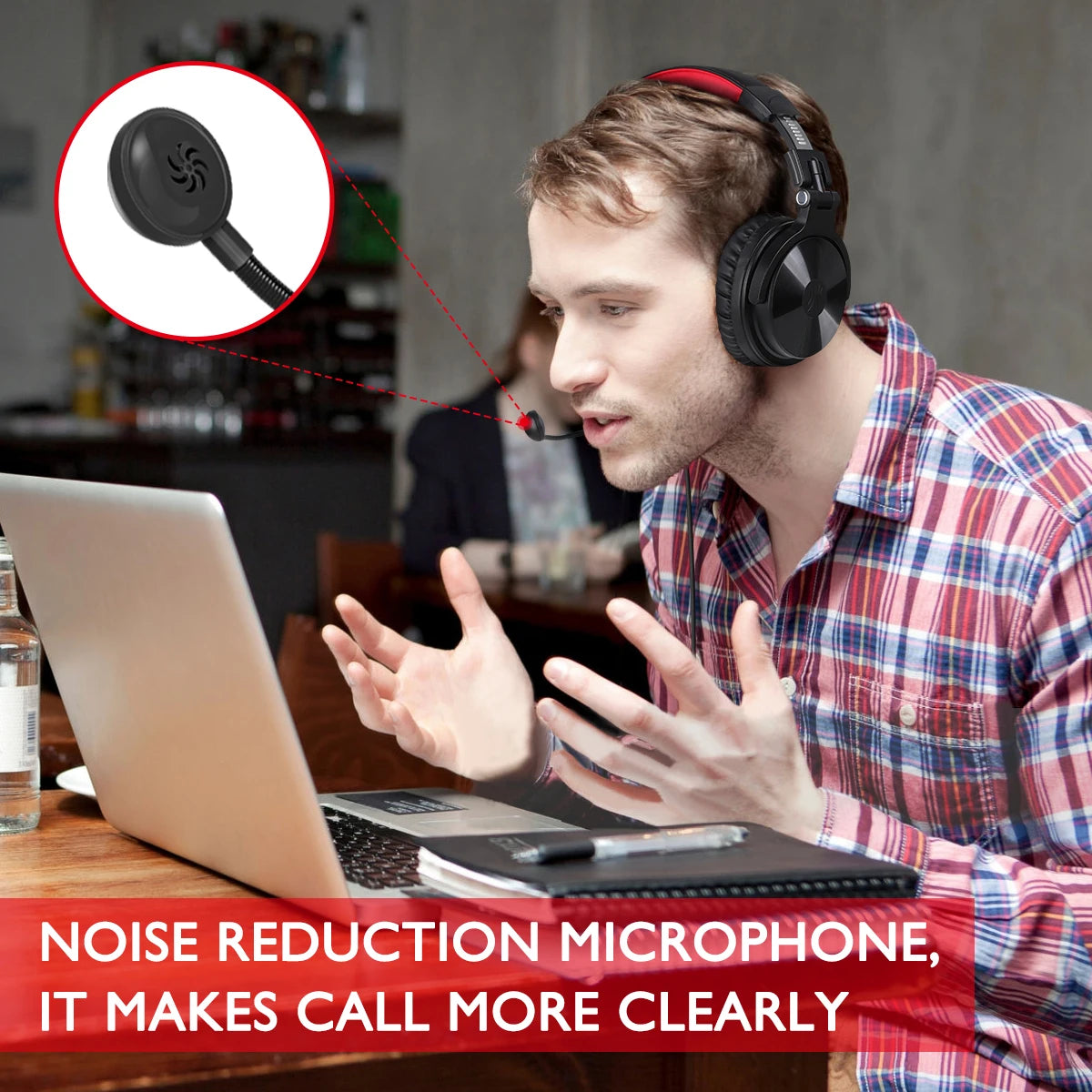 110h Wireless Bluetooth 5.2 Headset + Wired Gaming Headphones 2 in 1 With Microphone For PC PS4 Skype Type C Headphones