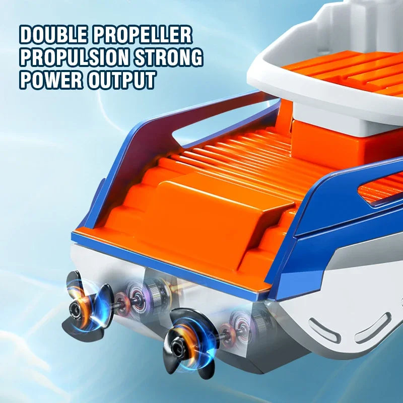 Mini Rc Boat 1/32 Radio Remote Controlled High Speed Ship with Led Light Palm Boat Summer Water Toy Pool Toys Models Gifts