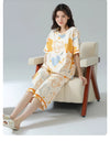 2-Pcs Women’s Summer Cotton Pajama Set – Breathable Short Sleeve Sleepwear with Cute Prints