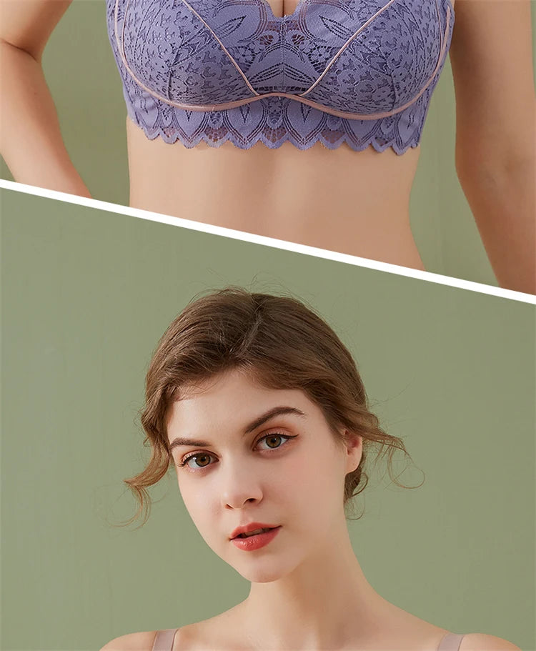 Women’s Push-Up Wire-Free Bra – Comfortable Adjustable Straps Bralette