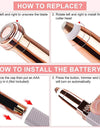 Xiaomi 1pc Rechargeable 2in1 Eyebrow Razor and Hair Shaver with LED Light Painlessly Remove Peach Fuzz Facial Hair Eyebrows Lips