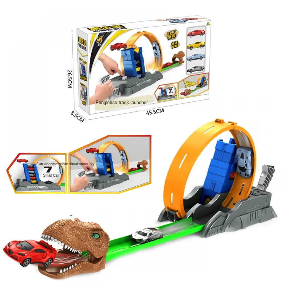 Stunt Speed Double Car Wheels Model Toys For  Racing Track Diy Assembled Rail Kits Educational Interactive Boy  Toy
