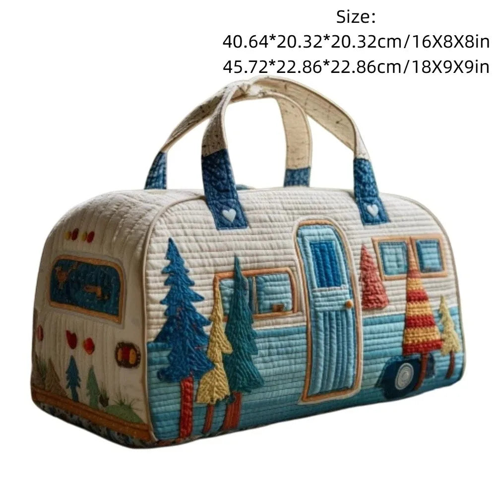 Adjustable Strap 3D Quilted Travel Duffle Bag Large Capacity Gym Tote