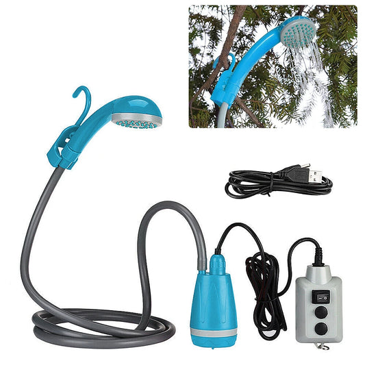 Rechargeable Portable Camping Shower Pump with Handheld Shower Head