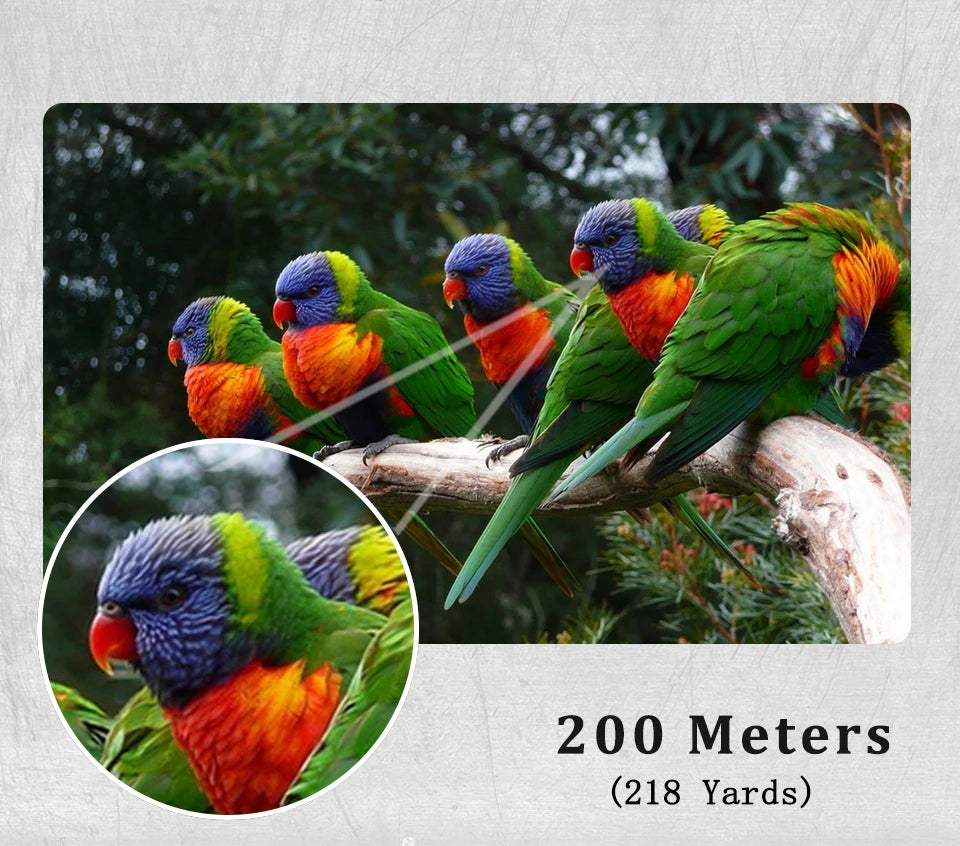 10-300x40 Zoom Telescope HD 4K Portable Strong Binoculars Long Range Professional Monocular BAK4-Prisms For Hunting Camping