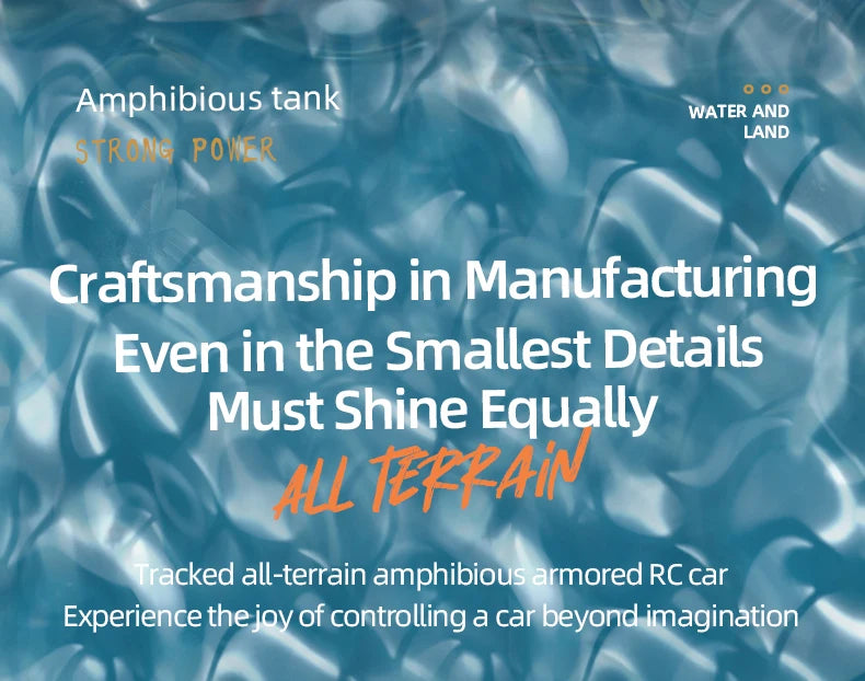 Rc Cars Tank Waterproof Amphibious Water Land All Terrain Tracked Tank Remote Control Crawler Vehicle Outdoor Cars Toy for Boys