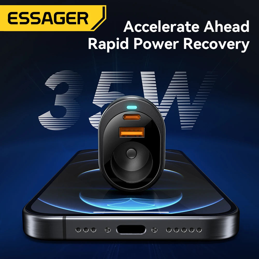 120W USB C Car Charger Adapter with 85W Cigarette Lighter Socket PD Fast Charging 3 Port
