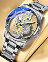 Men Watch Skeleton Quartz Wristwatch Gold Skeleton Retro Man Watch Top Brand Luxury Clock Watches