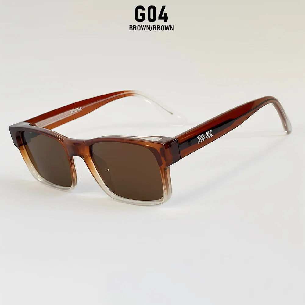 Vintage Square Sunglasses With Polarised Lenses