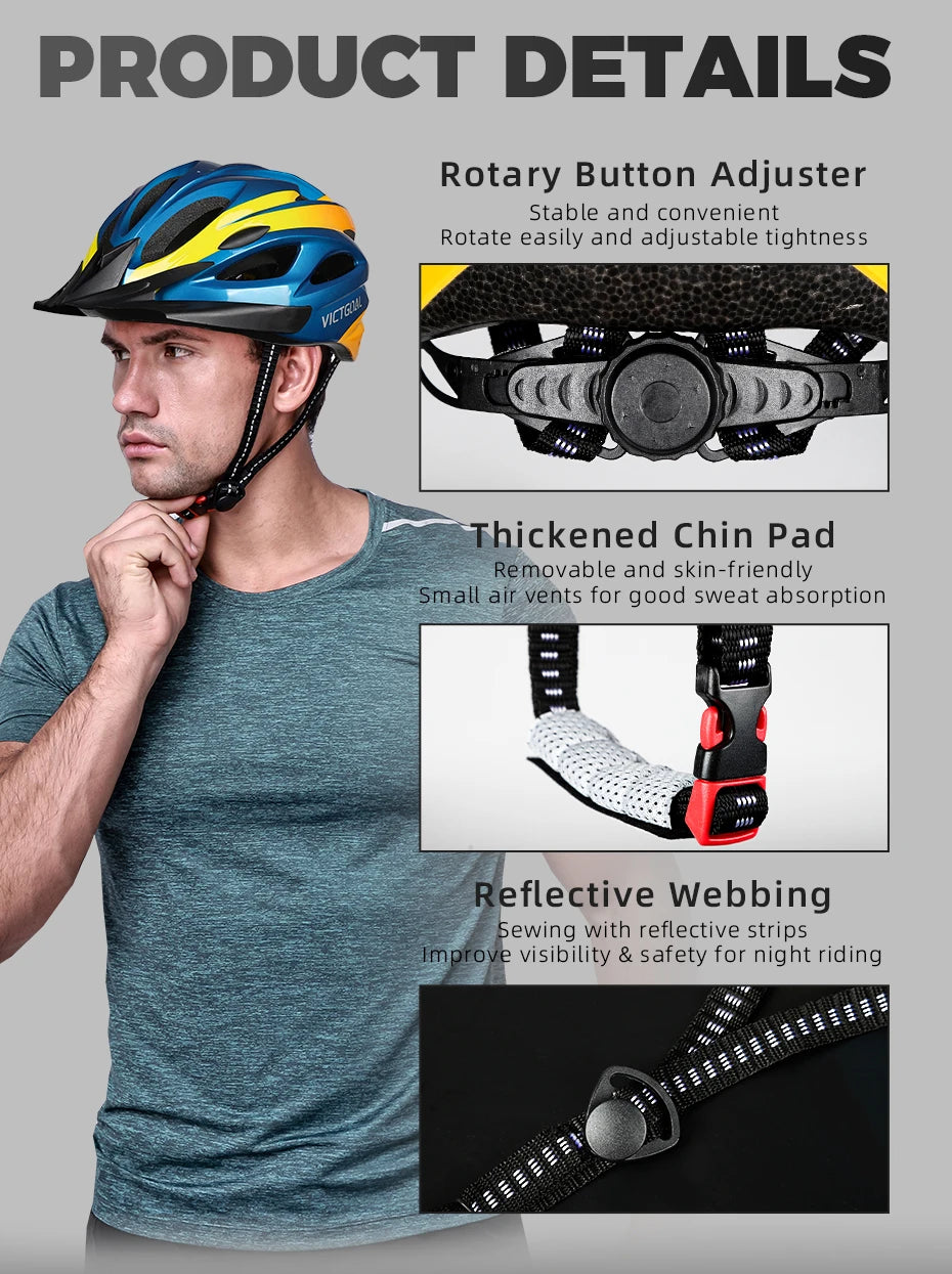 Ultra Light LED Cycling Helmet With Visor For Road And Mountain Bike