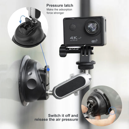 Car Suction Cup Arm Mount with Phone Clamp & Mount Adapter & Long Screw for Gopro Sports Cameras for iPhone Smartphones