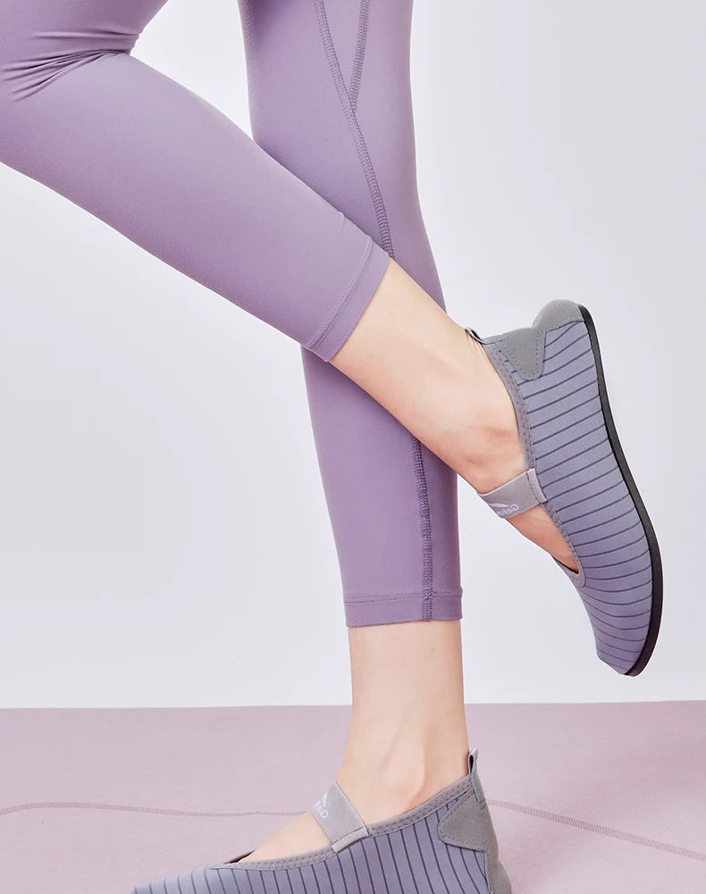 Indoor Fitness Non-slip Soft-soled Yoga Shoes Women's Rope Jumping Mute Stretching Pilates Training Shoes