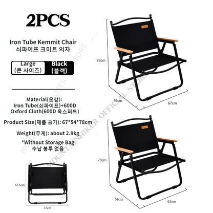 Camping Chair Portable Outdoor Chair Folding Chair Camping Picnic Back Chair Beach Chair Equipment Kermit Chair