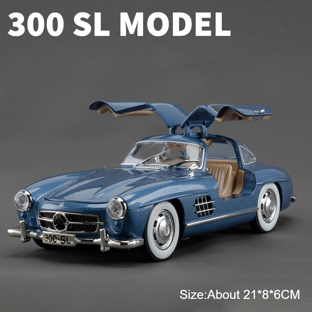 1:24 Scale 300SL GLE350 Toy Sports Car Model Music Light Pull Back Doors Opened Off-road Vehicle Models Ornament Gifts